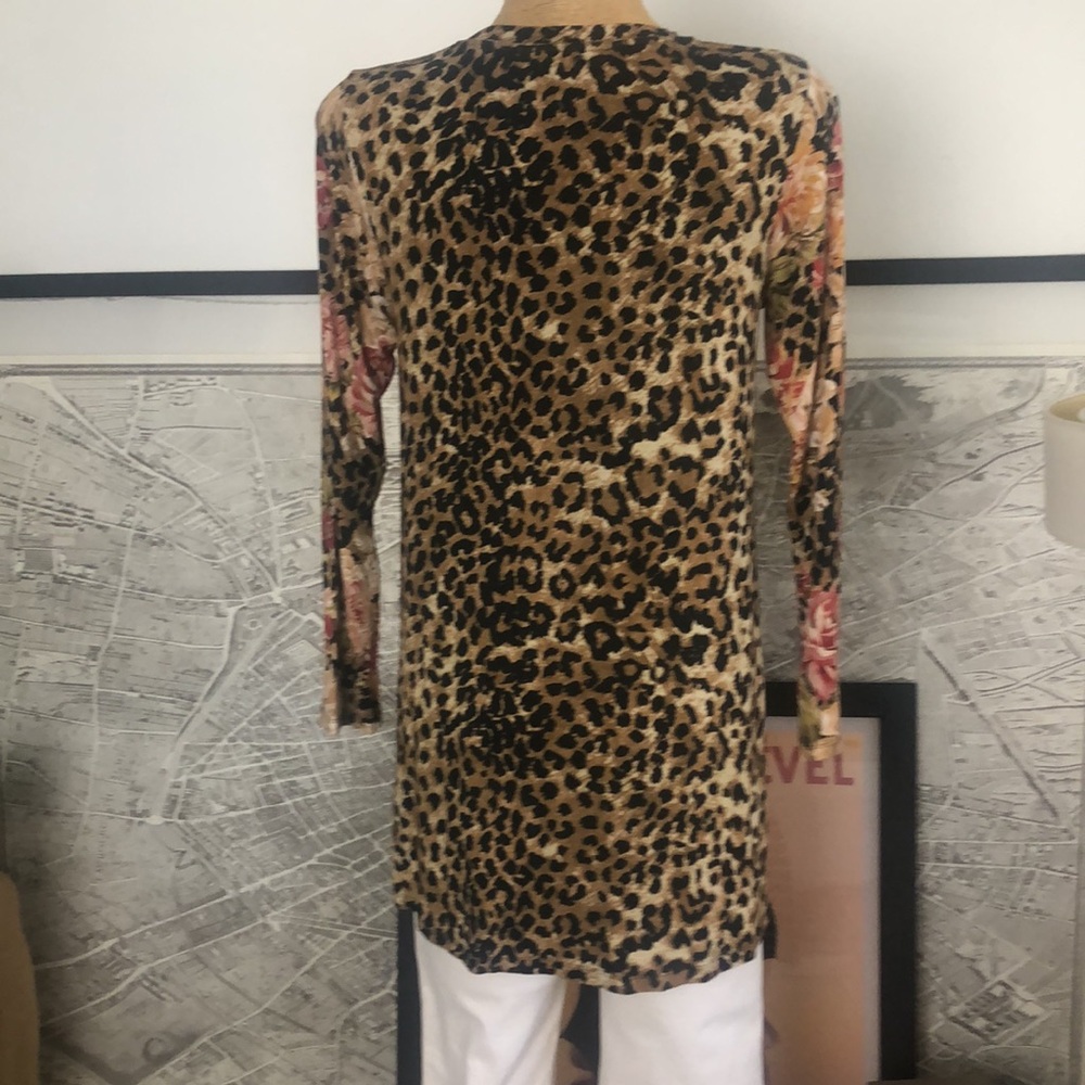 JOHNNY WAS Floral Leopard Print Women's Top Size M - Picture 5 of 12
